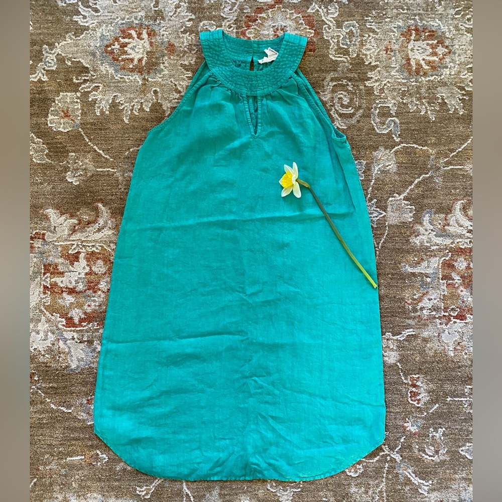 C&C Linen Tank Small Teal